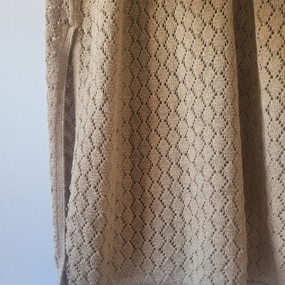 Boston Proper Crochet Maxi Dress. Small. Tan. - Picture 6 of 10